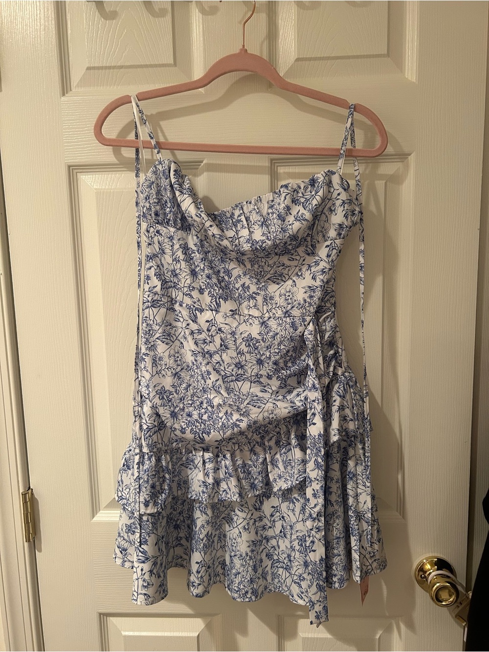 Floral Blue and White Dress